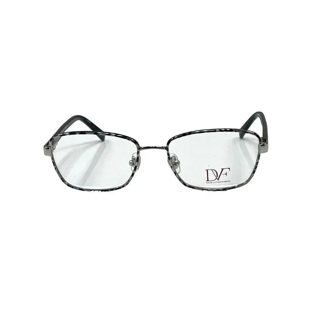 NEW Diane von Furstenberg DVF 8052 001 Marbled Gray Eyeglasses Frames 52-17-135